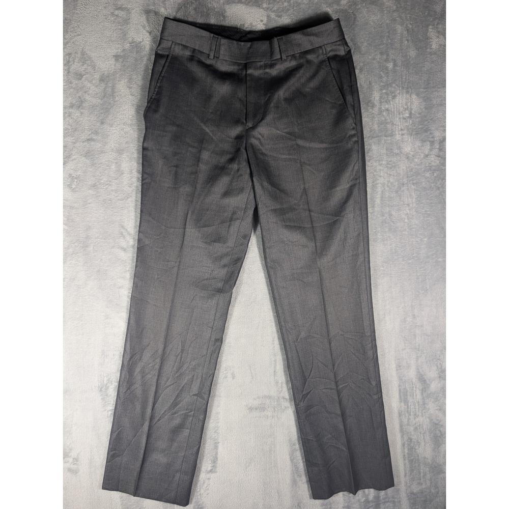 Kenneth Cole Reaction Men Gray Slim Fit Dress Pants Trousers Size 31x31 Work